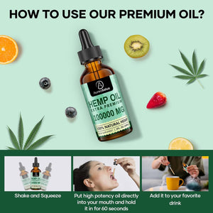 Aureasalus Premium Natural Oil 100000Mg, 100% Natural Ingredients, Enrich Omega 3-6-9, Improve Sleep, Gmo-Free (60 Ml (Pack of 1))