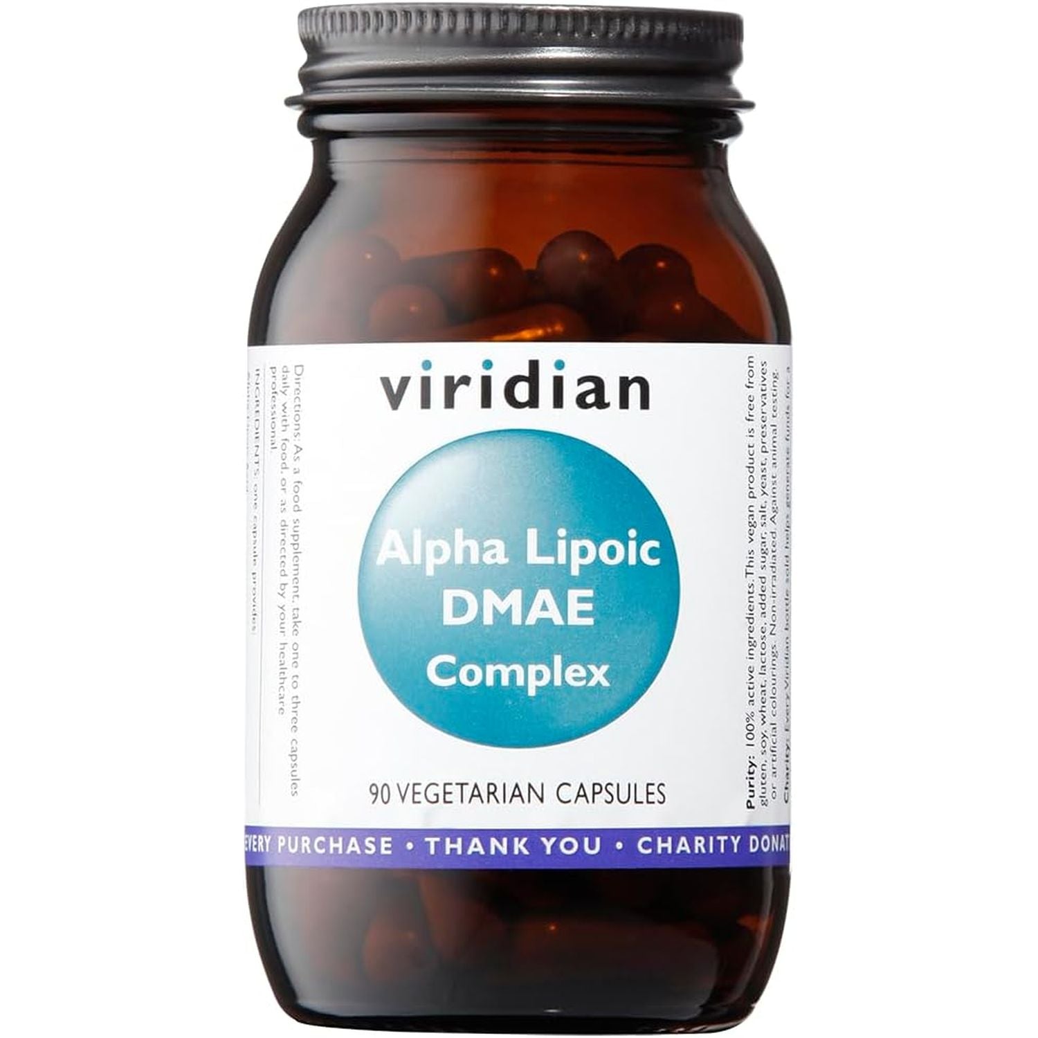 Viridian Alpha Lipoic Acid/Dmae Complex, 90 Vcapsules