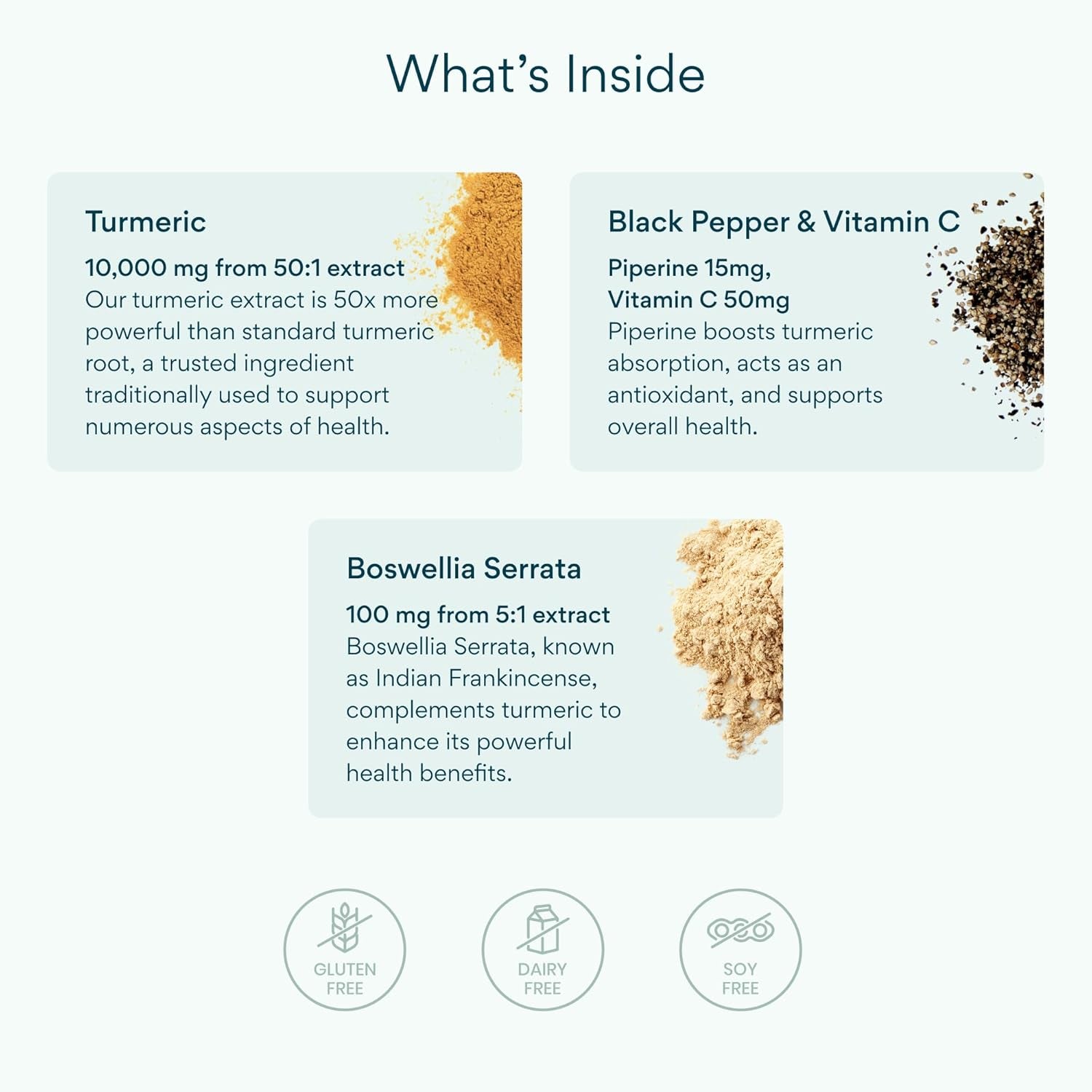 Bettervits Turmeric and Black Pepper Capsules with Boswellia Serrata - 10,000Mg Curcumin Supplement | Turmeric Tablets Complex for Joint Support with High Absorption Formula and Vitamin C - 60 Tablets