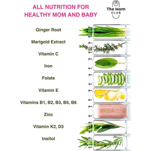 Pregnancy Vitamins for Women – 1St Trimester – Morning Sickness Relief & Baby Development – Weeks 1 to 12 – Prenatal Supplement with Folic Acid, Iron, B6 & Ginger – 30 Vegan Capsules – 1 Month Supply