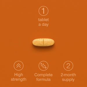 Multivitamin Tablets for Men & Women - Multivitamins and Minerals with Omega 3 - Adult Multi Vitamins Supplements with 100% Daily of Zinc, Iron, Vitamin D, C, B12 & 26 Nutrients - 60 Tablets One a Day