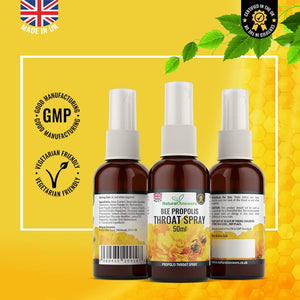 Propolis Throat Spray 50ML, Immune Support & Sore Throat Relief, Natural Answers Bee Propolis Spray with Honey (1 Pack)