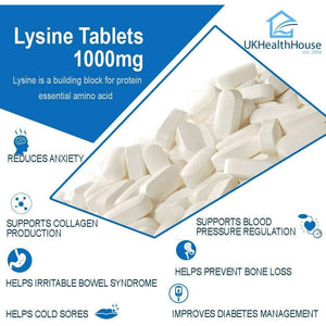 Ukhealthhouse L-Lysine 1000Mg Tablets (120)