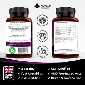 Sea Moss Gummies - Enriched with Irish Sea Moss, Burdock Root and Bladderwrack - High Strength 3000Mg Vegan Gummy - Seamoss Gummies Made in UK by New Leaf 60 Gummys