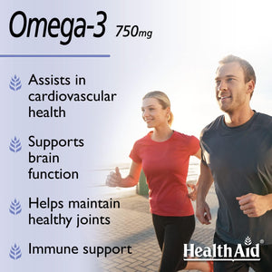Healthaid Omega 3 750 Mg - 60 Capsules, (Pack of 1)