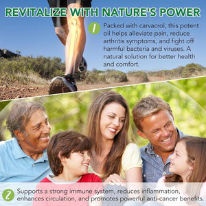 Wild Oregano Oil Drops 60Ml, Natual Organic Oreganooil Wild Mediterranean Essential Oil of Oregano Liquid Herbal Supplement for Cold, Cough, Immune Support & Gut Health | Vegan, Non-Gmo