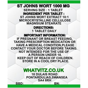 WHATVITZ ST Johns Wort 365 Tablets