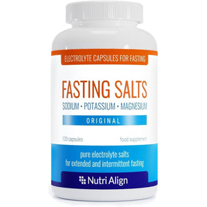 Nutri-Align Fasting Salts Electrolytes, 120 Capsules | Sodium Potassium Magnesium Electrolytes | Pure Fasting Electrolytes | Sugar Free & Filler Free | Made in the UK