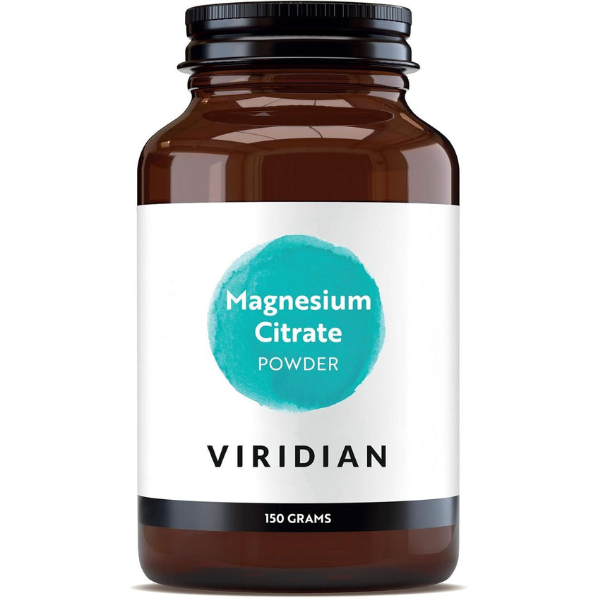 Viridian - Magnesium Citrate Powder, 150G | Highly Absorbable Magnesium | Supports Energy, Muscle Function & Bone Health | Easy to Mix | 100% Active Ingredients | Nutritionist Formulated
