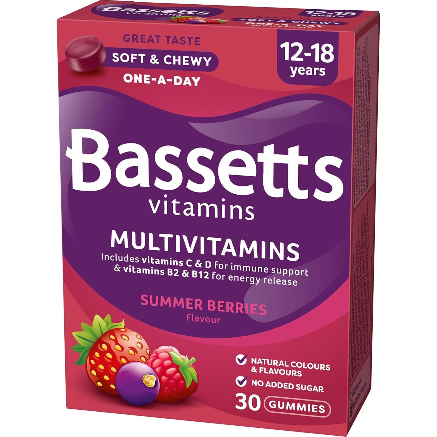 Bassetts Vitamins 12-18 Summer Berries Flavour Multivitamins 30 Gummies