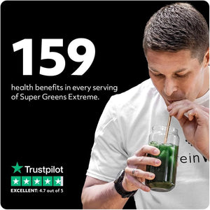 Protein Works - Super Greens Extreme , 150+ Health Benefits , 41 Active Ingredients , Vegan & Gluten Free , No Added Sugar , 20 Servings , Mandarin Orange , 250G