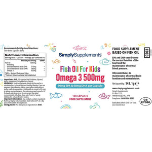 High Strength & Pure Omega 3 500Mg for Kids | for Ages 5-14 Years | 360 Capsules in Total | Manufactured in the UK
