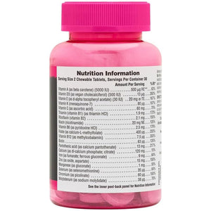 Naturesplus Source of Life Power Teen for Her - Food Based Chewable Multivitamin Vitamins for Teenagers - Vegan, Gluten Free - 60 Chewable Tablets