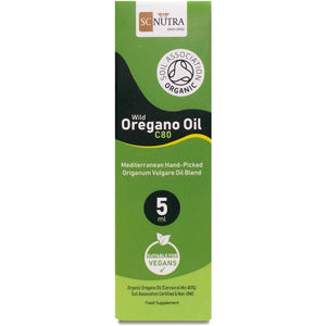 Organic Wild Oregano Oil C80 5Ml - 83%+ Carvacrol & Low Thymol Levels - Certified Organic by the Soil Association UK