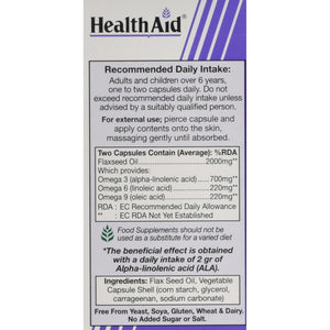 Healthaid Vegan Omega 3-6-9 Capsules - 60 Capsules