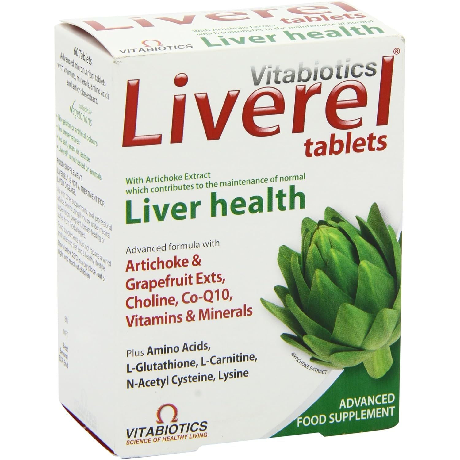 Liverel Liver Health Support Tablets Supplement, Vitabiotics