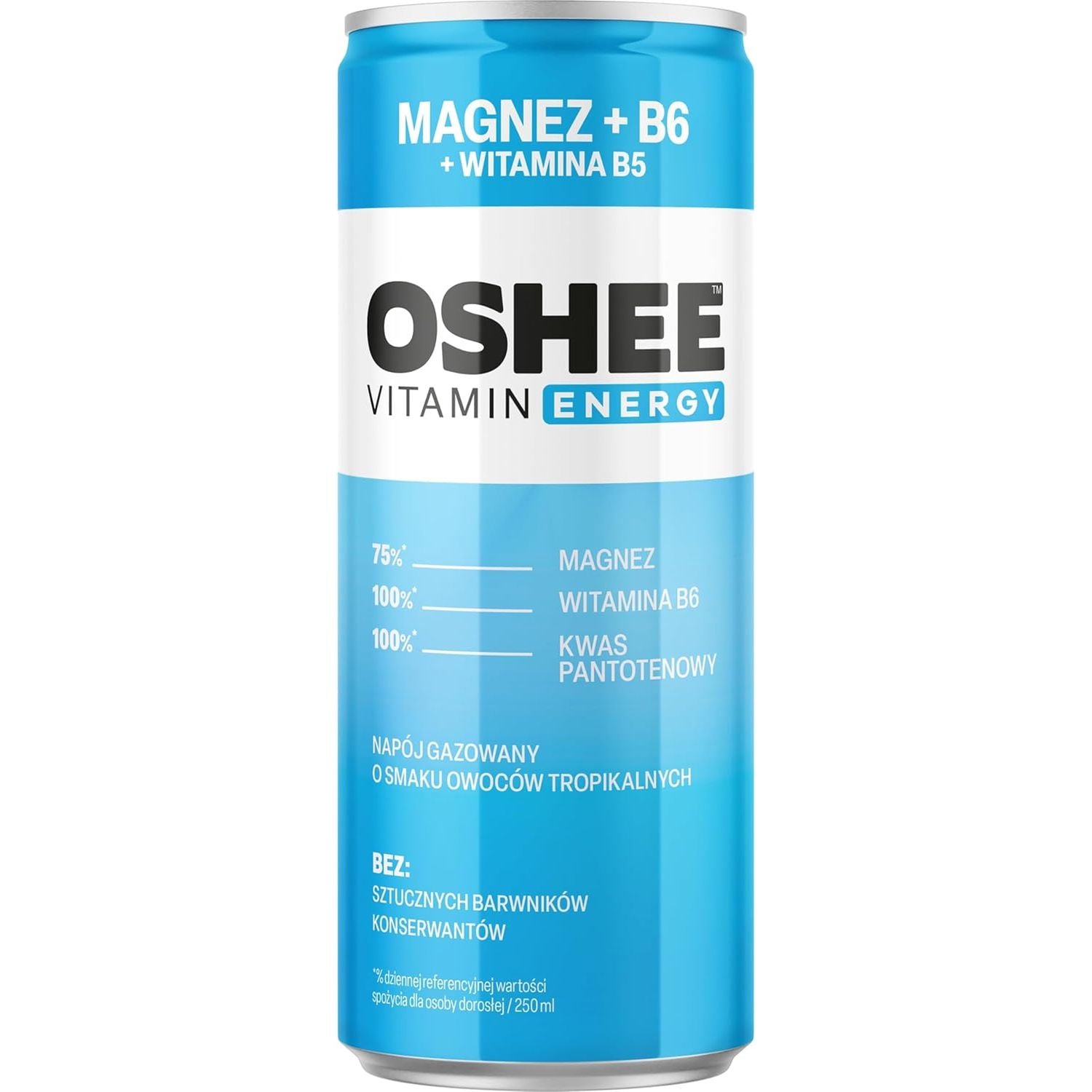 Oshee Vitamin Energy Formula with Magnesium 250Ml (Pack of 6) – Electrolyte Hydration Drink, Energy Boost & Recovery, Low Sugar, B Vitamins for Focus