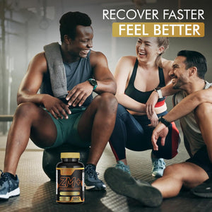 ZM+ Zinc Magnesium B6 Supplement for Men – High Strength ZMA Complex for Sleep, Testosterone & Muscle Recovery – 180 Vegan Capsules