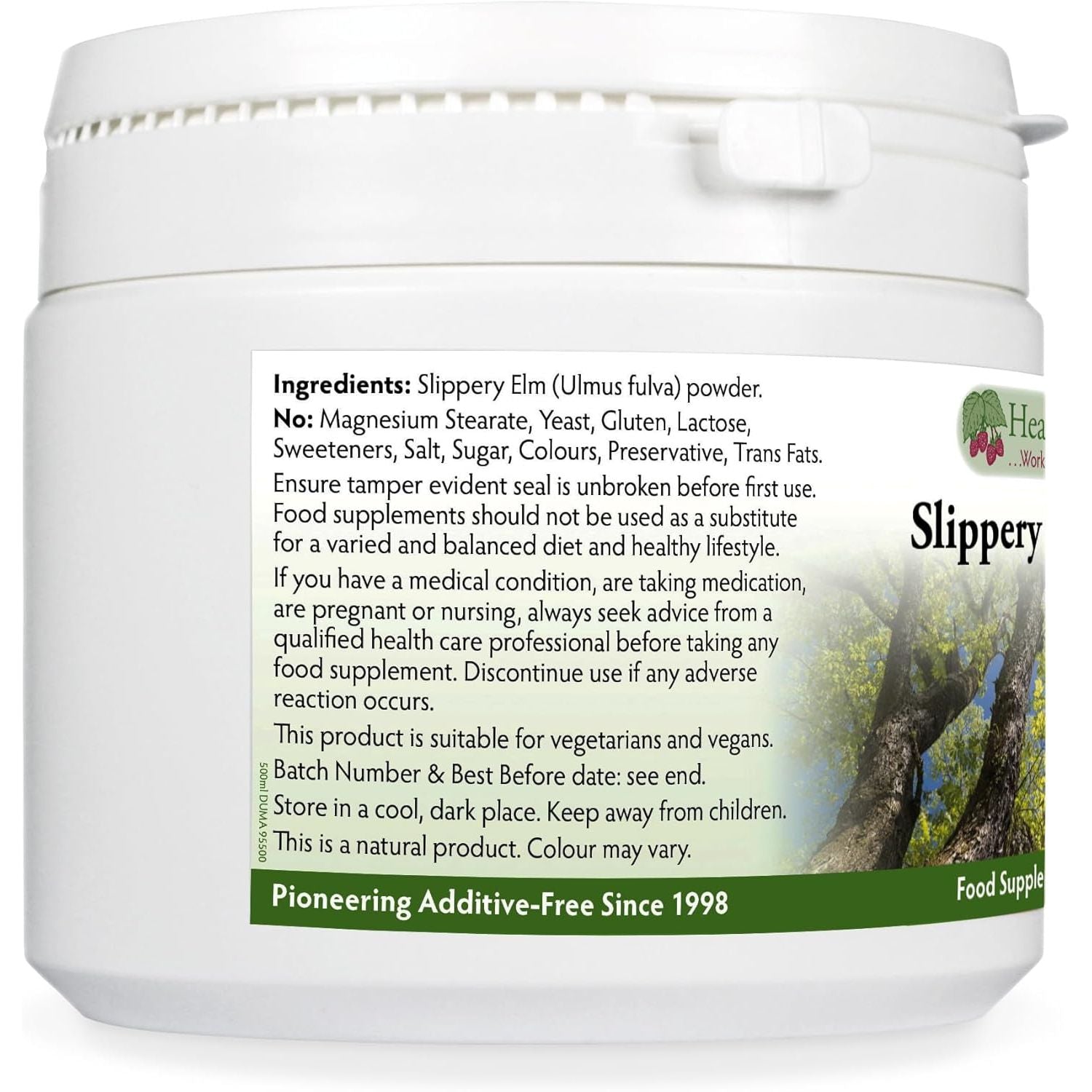 Health Leads UK Slippery Elm Powder 100G, Vegan, 100% Natural, Non-Gmo & No Nasties, Made in Wales