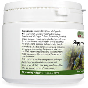 Health Leads UK Slippery Elm Powder 100G, Vegan, 100% Natural, Non-Gmo & No Nasties, Made in Wales