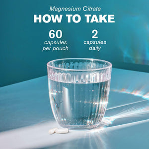 Daily Magnesium Citrate 400Mg of Elemental Magnesium | Support Healthy Bones and Muscles | 60 Vegan Capsules | Two-A-Day | DR.VEGAN