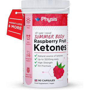 Physis Raspberry Fruit Extract 3200Mg | Weight Loss Fat Burning | Raspberry Ketones Upgrade | Summer Body All Year | 90 X Slimming Diet Pills | up to 3 Month Supply | Metabolism Booster