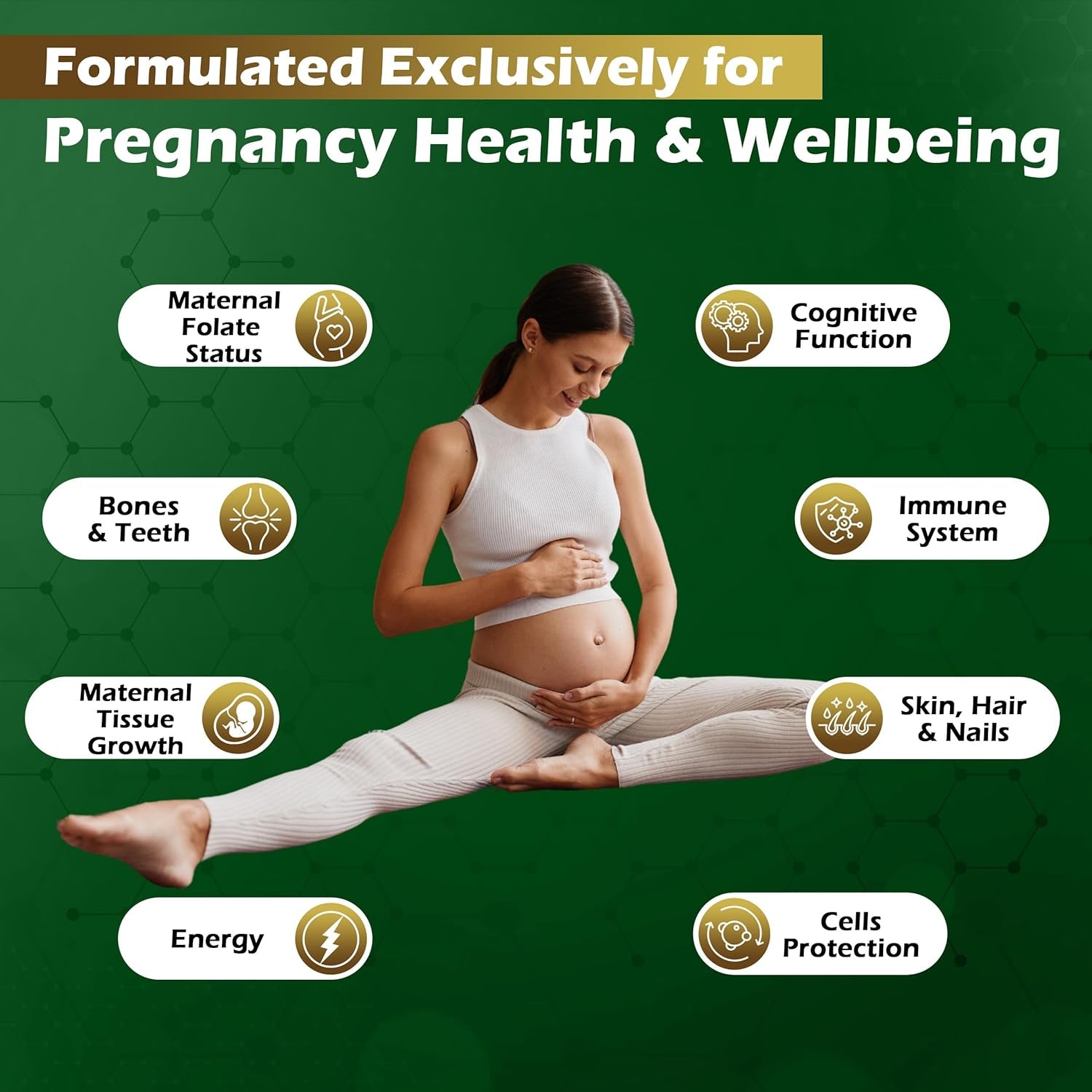 VITAGENERICS Fitpregnancy Multivitamin & Minerals plus Omega 3 | 30 Tablets plus 30 Capsules | with 600Μg Folic Acid, Iron, Zinc, B Vitamins & More. UK Made for Pregnant Women