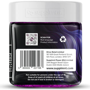 Supplmnt. Sleep Gummies for Adults | 4-Month Supply Sugar Free, Vegan – with Natural 5HTP Griffonia Seed & Valerian Root Extract, Magnesium, L-Theanine, Glycine | Grape Flavour Sleep Supplement, 120Ct