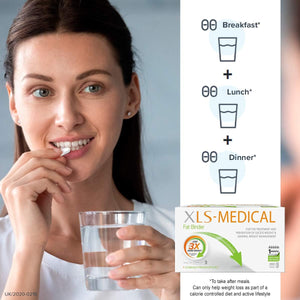 Xls-Medical Fat Binder 180 Tablets - Reduce Calorie Intake from Dietary Fats - up to 3X More Weight Loss - with Litramine as Active Ingredient - 30-Day Treatment