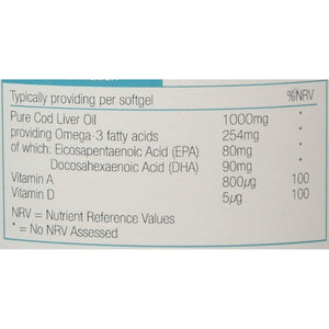 Natures Aid 1000Mg High Strength Cod Liver Oil - 180 Capsules