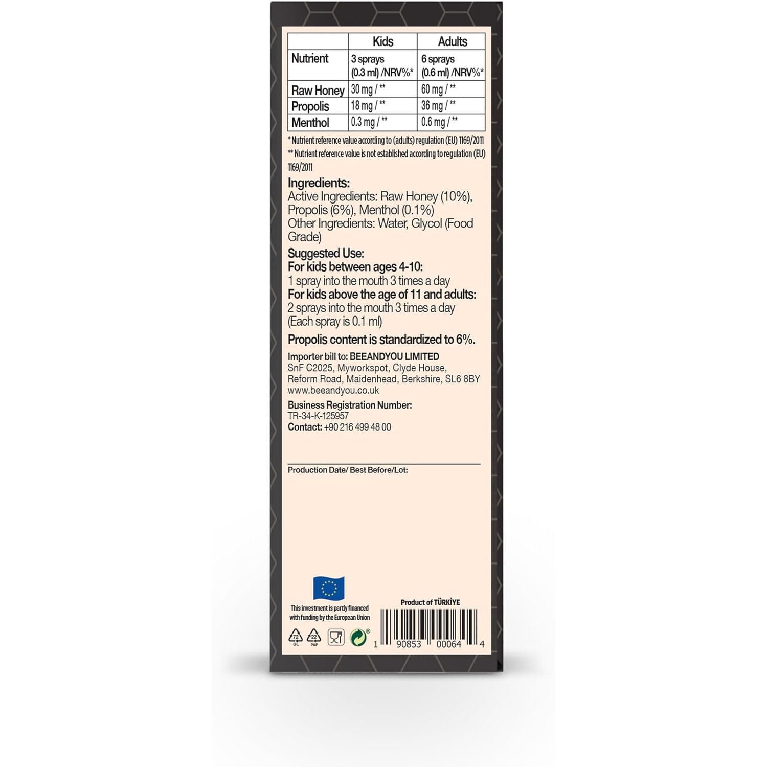 BEE and You, 100% Pure Propolis Extract, Immune Support, Sore Throat Relief, Antioxidants, Natural, Keto, Paleo, Gluten-Free | 1 FL Oz