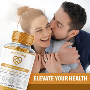 Berberine Gummies with Ceylon Cinnamon & Turmeric – High Strength Berberine HCL Supplement for Metabolic Support, Blood Sugar Balance – Vegan & Gluten-Free – 60 Gummies