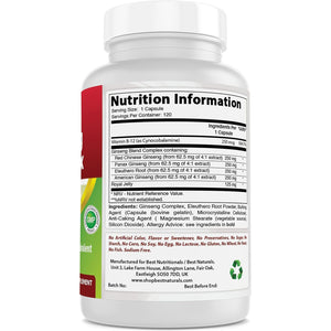 Best Naturals Ginseng Complex 1000 Mg 120 Capsules (120 Count (Pack of 1))