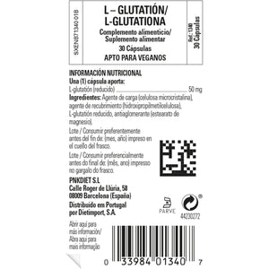 Solgar L-Glutathione Reduced 50 Mg Vegetable Capsules - Pack of 30 - Detoxification of the Liver - Glutamic Acid, Cysteine and Glycine - Vegan, Gluten Free and Kosher