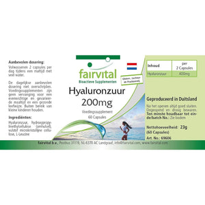 Fairvital | Hyaluronic Acid 200Mg - Vegan - HIGH Dosage - 60 Capsules