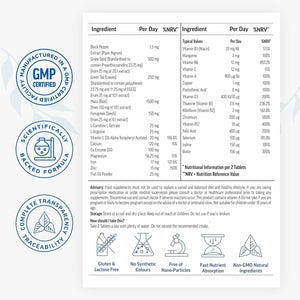 Bioman Men's Fertility Support Formula with Premium Ingredients for Sperm Health, Testosterone Balance, and Stamina – 30 Tablets.