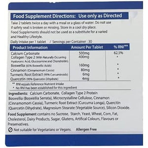 AHS Collagen Type 2 120 Tablets - 4500MG per Day - Formulated with Calcium and Turmeric