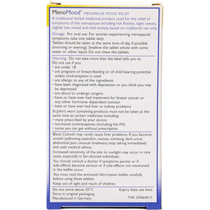 Schwabe Pharma - Menomood - Menopause Mood Relief - St. John'S Wort and Black Cohosh Extract - Traditionally Used for Hot Flushes, Night Sweats, Low Mood, Mild Anxiety - 30 Tablets