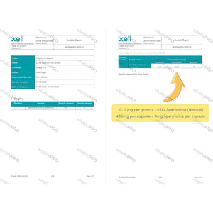 Vp Vitality Pro Natural Spermidine 4Mg X 60 Capsules - Third Party Tested - Natural Pure Spermidine Supplement - Vitality Pro