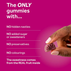 Optibac Probiotics Gut Health Gummies - Vegan Digestive Probiotic Supplement with Vitamin D, Zinc & Calcium for Immune Support & Gut Health - 5 Billion Bacterial Cultures - 30 Gummies