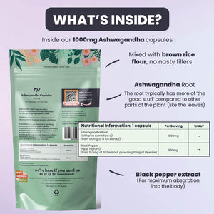 Our Remedy Ashwagandha Capsules for Women 1000Mg with Black Pepper for Fast & Effective Absorption — Made by Women, for Women! Natural, Vegan & Plastic Free — 60 One-A-Day Tablets