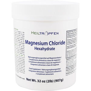 2 Pounds / 907 G Magnesium Chloride Powder | Hexahydrate | Pharmaceutical Grade Ingredients | Crystal Powder | Pure Ph. EUR., BP, USP, 100% - Muscle Pain Relief | Heiltropfen®