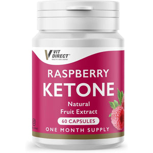 Vit Direct - Raspberry Ketone Capsules - Weight Loss Supplements - 60 Capsules - One Month Supply - Natural Fruit Extracts - Boost Metabolism - Increase Energy - Suppress Appetite