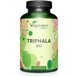 Vegavero Pure Triphala Powder Organic 1300 Mg | 180 Capsules (3 Month Supply) | NO Additives, Lab-Tested | Ayurveda Products | Gut Health Supplements & Immune System Booster | Vegan