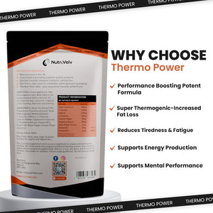 Thermopower 1000Mg | Thermogenic Fat Burner Increased Energy & Boost Performance | 60 Capsules