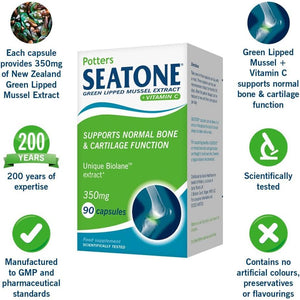 Potter'S Herbals Seatone Super Strength Green Lipped Mussel Extract | Helps Maintain Joint Mobility | 90 Capsules