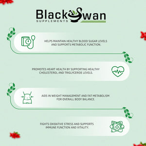 Black Swan Berberine Supplement 750Mg Capsules - Pure Berberine HCL High Strength Supplement - Berberine Weight Loss Vegan Formulated Capsule Anti-Oxidant and Anti-Inflammatory - 120 Capsules