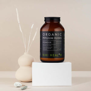 KIKI Health Premium Certified Organic Psyllium Husk Powder | 100% Soluble Fiber for Digestion, Gmo-Free, Rich in Nutrients, Gluten/Wheat-Free | Supports Digestive Wellness & Mineral Absorption - 275G