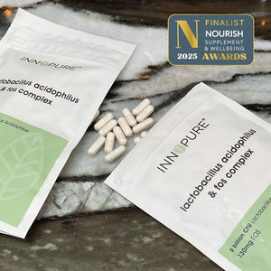 INNOPURE Acidophilus Probiotic & Prebiotic Supplements 120 Capsules (Pure-Fill) No Fillers or Binders - Lactobacillus Acidophilus Complex for Gut & Digestive Health, 5 Billion CFU - UK Made