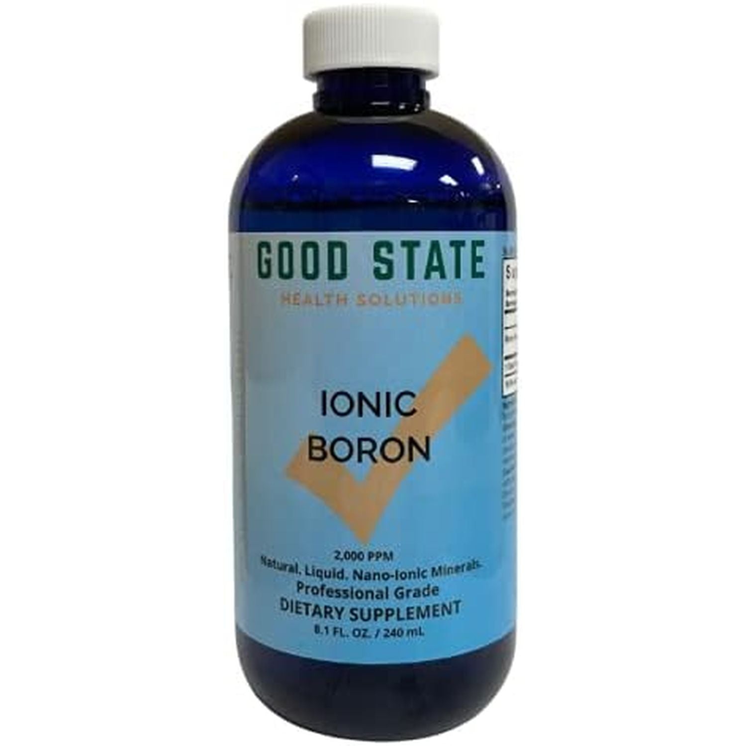 Good State | Liquid Ionic Boron | Dietary Supplement | Great for Enhanced Muscle Coordination | 120 Servings at 5 Mg | 8 Fl Oz Bottle